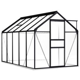 Greenhouse with Base Frame Anthracite Aluminum 63.4 ftÂ¬â‰¤