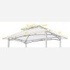 8x5Ft Grill Gazebo Replacement Canopy,Double Tiered BBQ Tent Roof Top Cover XH