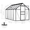 Greenhouse with Base Frame Anthracite Aluminum 63.4 ftÂ¬â‰¤