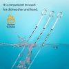 10Pcs BBQ Skewers 16" inch Kabob Skewers V-Shape Stainless Steel Shish Kebab Sticks Reusable Barbecue Skewers Set BBQ Grill Skewers