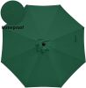 Simple Deluxe 9ft Outdoor Market Table Patio Umbrella with Button Tilt; Crank and 8 Sturdy Ribs for Garden; Green