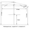 6.5FT âˆšÃ³ 10FT Patio Umbrella