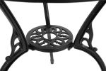 Patio Bistro Set 3 Pieces; All Weather Cast Aluminum Outdoor Patio Table and Chairs with Umbrella Hole Your Backyard; Garden; or Balcony