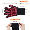 BBQ Gloves 1472Â¬âˆžF Heat Resistant Grill Gloves Anti-slip Carbon Fiber BBQ Gloves