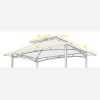 8x5Ft Grill Gazebo Replacement Canopy; Double Tiered BBQ Tent Roof Top Cover