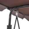 Garden Swing Bench with Canopy Coffee