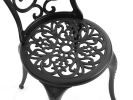 Patio Bistro Set 3 Pieces; All Weather Cast Aluminum Outdoor Patio Table and Chairs with Umbrella Hole Your Backyard; Garden; or Balcony