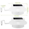 2Pcs Solar Powered Gutter Lights Outdoor IP65 Waterproof Dusk to Dawn Sensor Security Lamps