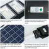 Solar Street Path Light Outdoor 180LEDs Radar Sensor Remote Control Wireless Lamps IP65 Waterproof Lighting