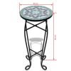 Mosaic Side Table Plant Table Green White