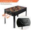 YSSOA 14&rdquo; Portable Grill Charcoa Barbecue Grill; Small D; Portable Grill; Detachable Grill ; Mini Tabletop Camping Grill BBQ; Black