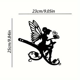 1pc Angel On Branch Steel Silhouette Metal Art Fairy Silhouette Ornament Wall Art Home Garden Yard Patio Outdoor Statue Stake Decoration Perfect For B (Model: A50)