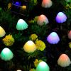 LED Outdoor Solar Garden Lights Waterproof Mushroom String Lawn Lamps Cute Fairy Light Landscape Lamp Path Yard Lawn Patio Decor