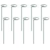 10Pcs Plant Support Stakes Garden Flower Single Stem Support Stake Iron Plant Cage Support Ring