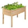 Wooden Raised Vegetable Garden Bed Elevated Grow Vegetable Planter