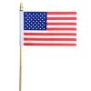 100 pcs Handheld American flag; Hand-waved flag; Independence Day flag; wooden or plastic flagpole; American flag; 14 * 21cm