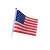 100 pcs Handheld American flag; Hand-waved flag; Independence Day flag; wooden or plastic flagpole; American flag; 14 * 21cm