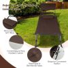 Patio Hanging Chaise Lounge Chair with Canopy Cushion Pillow and Storage Bag