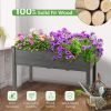 Wooden Raised Vegetable Garden Bed Elevated Grow Vegetable Planter