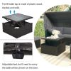 Outdoor Patio Rectangle Daybed with Retractable Canopy, Wicker Furniture Sectional Seating with Washable Cushions, Backyard, Porch