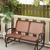 Swing Glider Chair 48 Inch Loveseat Rocker Lounge Backyard