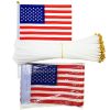 100 pcs Handheld American flag; Hand-waved flag; Independence Day flag; wooden or plastic flagpole; American flag; 14 * 21cm