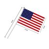 100 pcs Handheld American flag; Hand-waved flag; Independence Day flag; wooden or plastic flagpole; American flag; 14 * 21cm