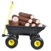 folding wagon  Poly Garden Dump Cart with Steel Frame and 10-in. Pneumatic Tires;  300-Pound Capacity