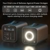 GOFORT Portable Power Station;  1100Wh Solar Generator With 1200W (Peak 2000W) AC Outlets;   Backup Power Lithium Battery Pack